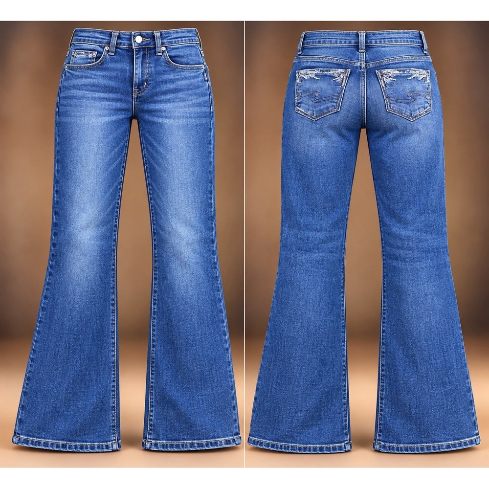 Silver Jeans Elyse Slim Boot women 29x31 Denim Jeans Dark Indigo Mid Rise